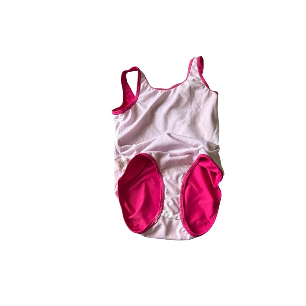 Nautica Girls Pink One Piece Swimsuit Hibiscus Sequin Graphic DO NOT‎ BUY